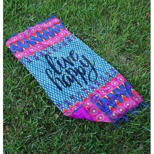 Live Happy Beach Towel Blanket