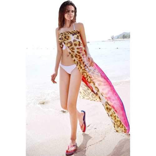 Seductive Leopard Lightsome Cover Up Red