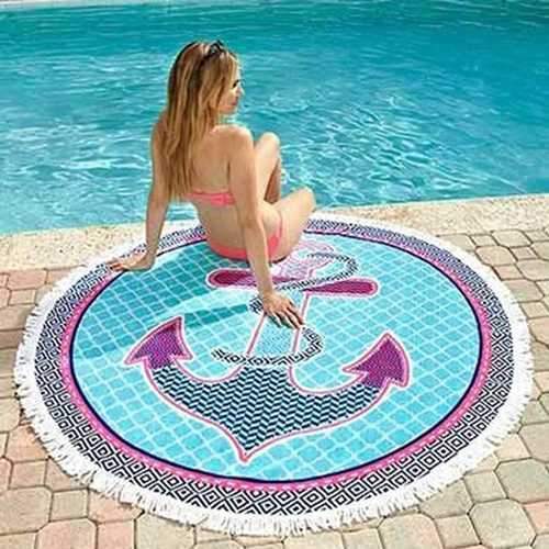 Round  Tassel Beach Blanket Beach Cover