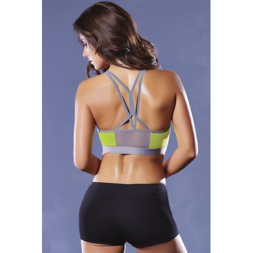 Strike Sports Bra - Large - Lime/grey