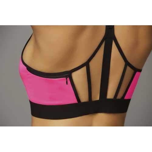 Strike Earn It Sports Bra - Extra Large - Hot Pink